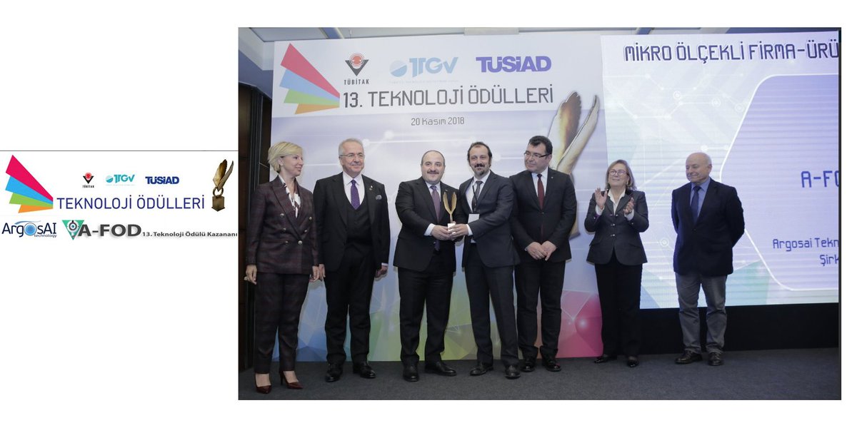 ArgosAItech's tweet photo. ARGOSAI IS THE WINNER OF TECHNOLOGY AWARDS
"Teknoloji Ödülleri” is the Turkey’s most prestigious award which is given by cooridination of the Turkey’s top organizations: TÜSİAD &amp; TUBITAK &amp; TTGV
ArgosAI's A-FOD product was ranked first in the micro segment category https://t.co/JuqQi80gGD
