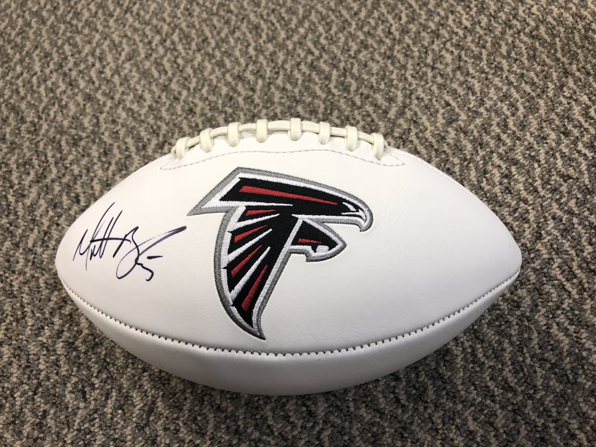 AtlantaFalcons's tweet image. We’re in the Christmas spirit! 

Each day this week, we’ll be giving away some swag on Twitter. 

Day 1: RT for a chance to win this signed football from one of the hardest hitters in the NFL, @MattBosher5.