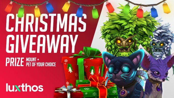 luxthos's tweet photo. 🎁 CHRISTMAS GIVEAWAY 🎁

I've just launched my Christmas giveaway on https://t.co/oWdB4ZAVHc

🎁 Win a World of Warcraft Mount + Pet of your choice!
🔥 Like + RT + Follow
🖱️ Click Here to Enter: https://t.co/oWdB4ZAVHc https://t.co/rZZ2hnCHJ3