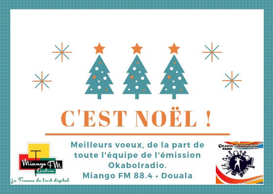 Okabol's tweet photo. Joyeux Noël !!!
☆☆☆☆☆
#OkabolRadio team
#MiangoFm
#Douala
#Cameroun
☆☆☆☆☆ https://t.co/60AQHKleq5