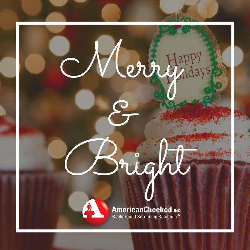 AmericanChecked's tweet photo. AmericanChecked will be closed December 24 - 25. Wishing everyone the happiest of holidays filled with family, good friends and good food. As always, helpdesk@americanchecked.com and our ordering platform are both available 24/7. https://t.co/5YeN32u3hz