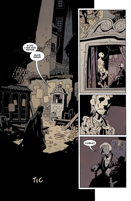 It's Christmas Eve and here's the puppet show CHRISTMAS CAROL from the first issue of HELLBOY IN HELL.
Color, of course, by the great @Dragonmnky.
And thank you Charles Dickens. 
