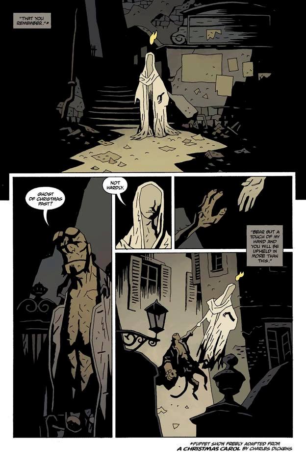 It's Christmas Eve and here's the puppet show CHRISTMAS CAROL from the first issue of HELLBOY IN HELL.
Color, of course, by the great @Dragonmnky.
And thank you Charles Dickens. 