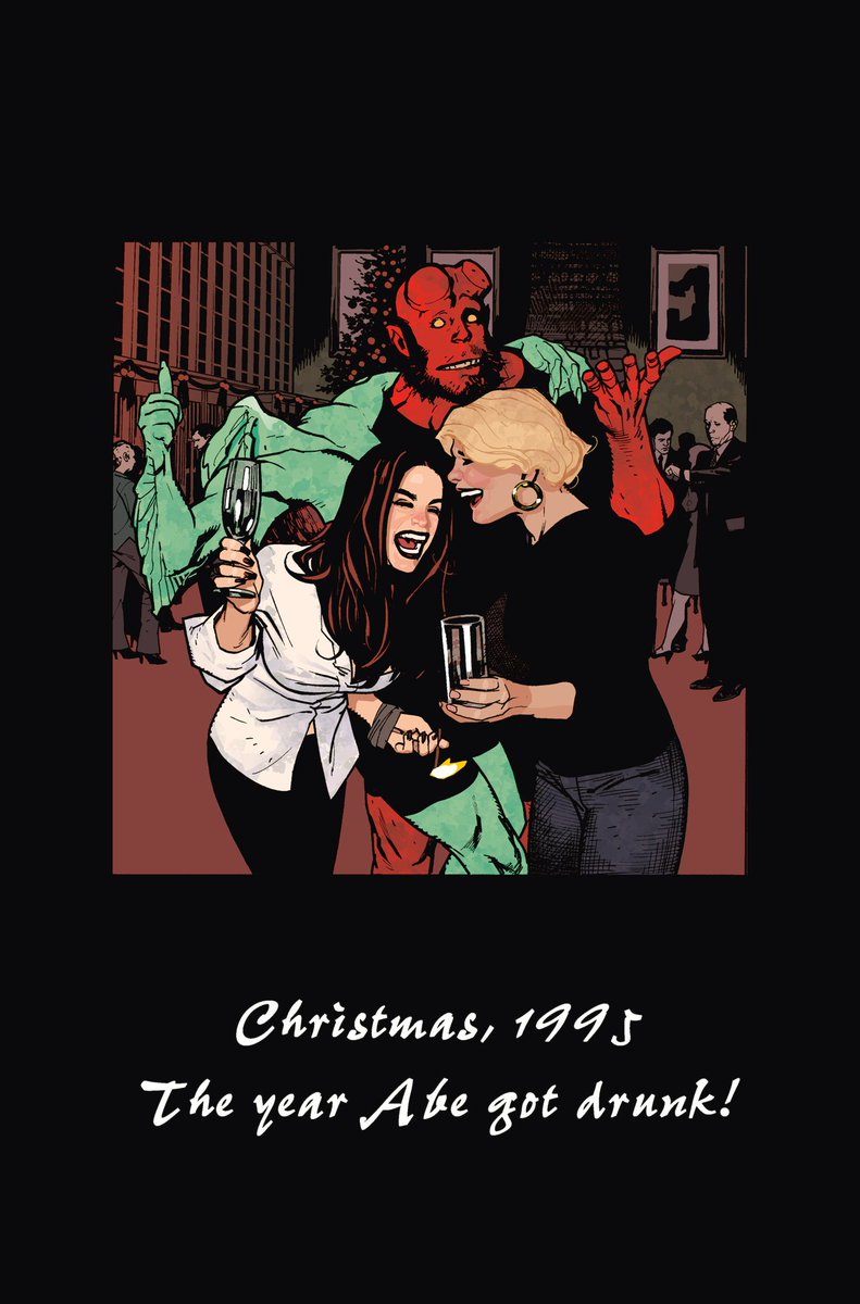 Hellboy Christmas memories 
Art by @AH_AdamHughes 