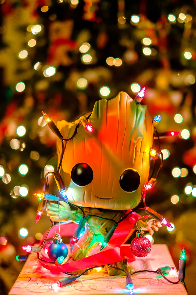 kilanowski's tweet photo. @FunkoEurope I decorated my 10" Groot Pop as a Christmas tree :) https://t.co/8CQZnWZ2aF