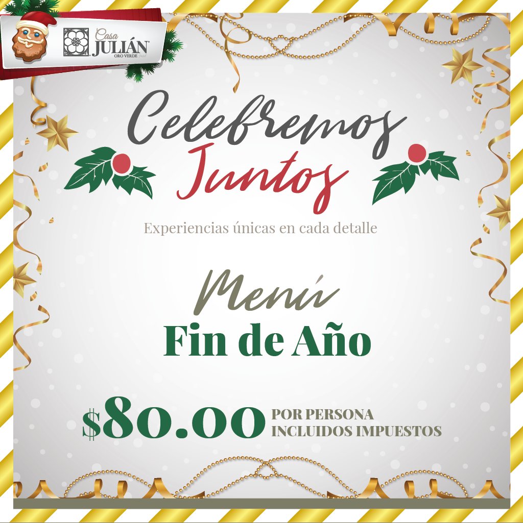 Hoy tenemos un menú exclusivo en nuestro restaurante Casa Julián para celebrar Noche Buena. Los esperamos para recibir juntos la navidad con lo mejor de la cocina ecuatoriana contemporánea. #Navidad #NocheBuena #CasaJulian #FineEditing