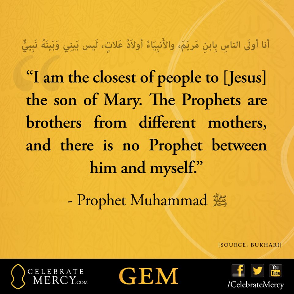 CelebrateMercy's tweet photo. Muslims ❤️ Jesus &amp; the Virgin Mary - peace be upon them. Jesus is named and referred to in the Quran, the Muslim Holy Book - over 100 times; that's more than anyone else! There's even a chapter in the Quran named after Mary, his blessed mother. Learn More: https://t.co/Ja5jBjf0uO https://t.co/V9way3yRYn