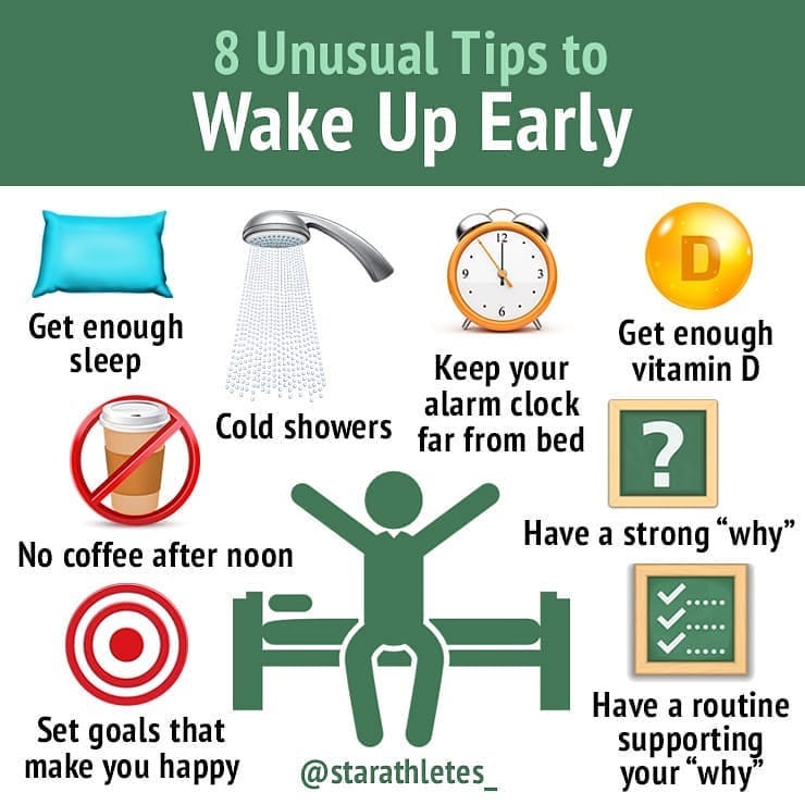 8 Unusual tips to wake up early by @starathletes_ #entrepreneursquote