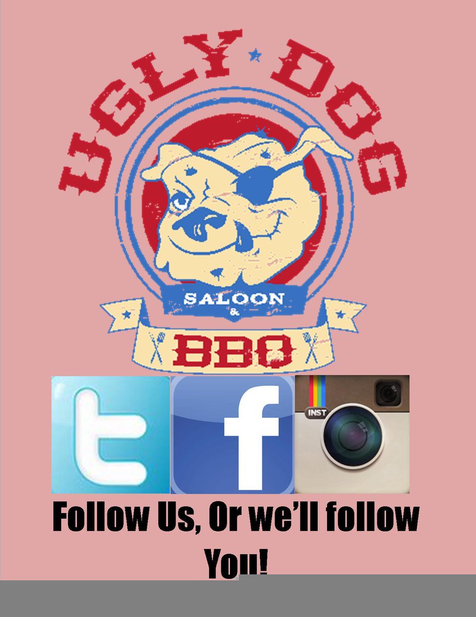 Follow us on Twitter <a href="/ugly_bbq/">Ugly Dog Saloon BBQ</a> &amp; on Instagram @uglybbqnola. We always have something fun to share.