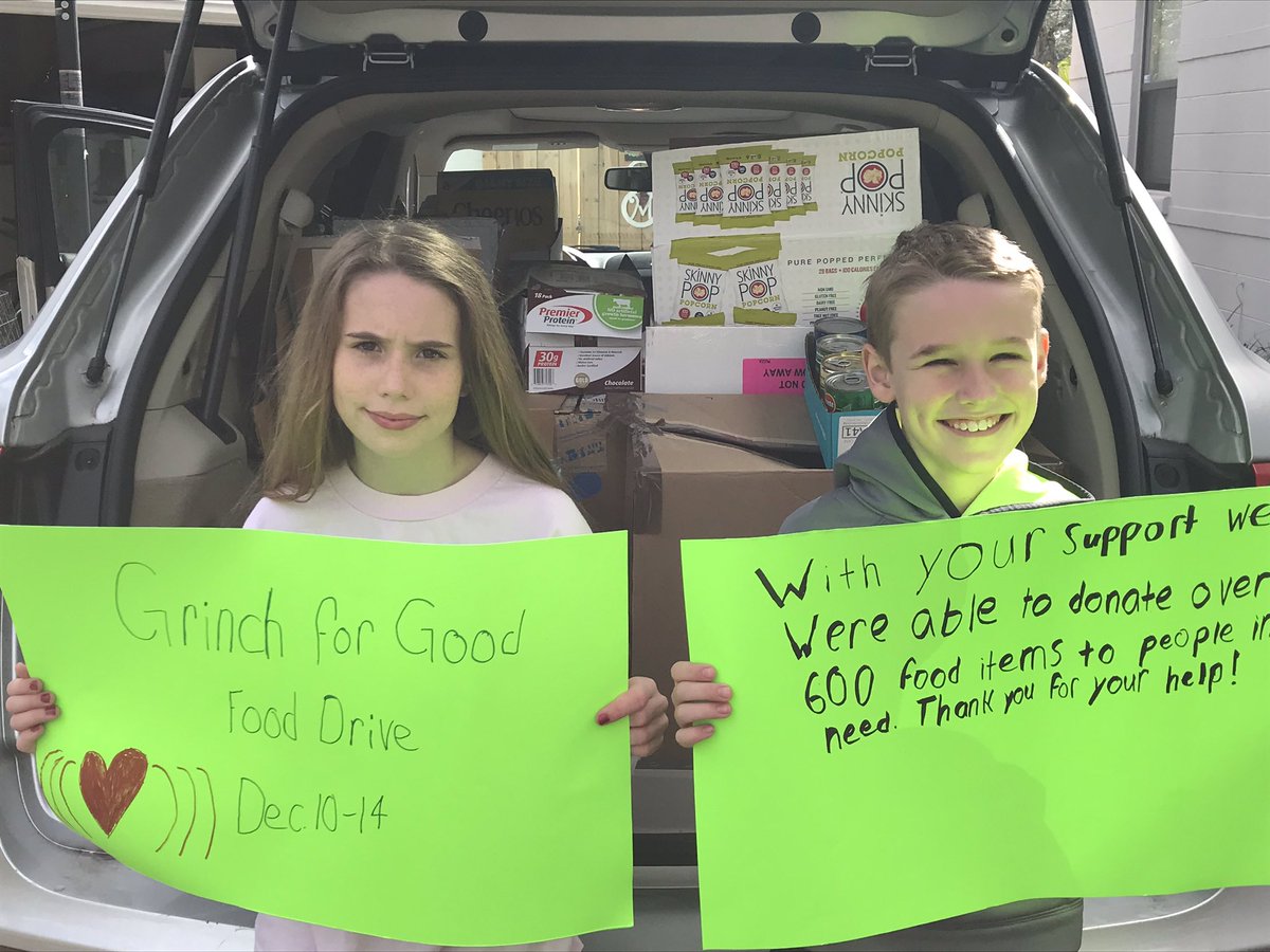 KMalatesta_OCPS's tweet photo. It started as a school project and became a family mission. So proud of the minis today! #grinchforgood #doingthemostgood #myheartgrew3sizes #seasonforgiving We were able to collect and donate over 600 food items! @salvationarmy @Princeton_OCPS https://t.co/IGaTQO4eEo