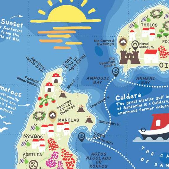 AvenzaMaps's tweet photo. A fun and informative Map of the Week for kids, full of interesting facts about Santorini Island in Greece. Published by @StaridasGeo #santorini #exploregreece #mapsforkids
https://t.co/QI9nwqRTLp https://t.co/5rIIWqEVmI