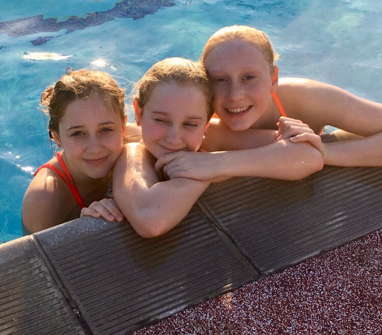 Woolmermaids's tweet photo. Where there is 💦 there is a woollard! Our annual trip to hampton court outdoor lido completed this afternoon  nothing serious  -#famjamtime #sharks&amp;mermaids- they won! 😂 https://t.co/Cn2lrUhQCE