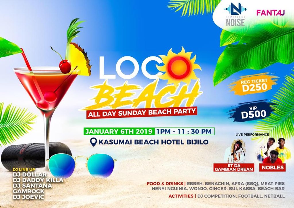 FantaJarjussey's tweet photo. Tickets for @locobeachfest !!! #Gambia 🔥🇬🇲🎉☀️🏝 https://t.co/qj5wIiYGUp
