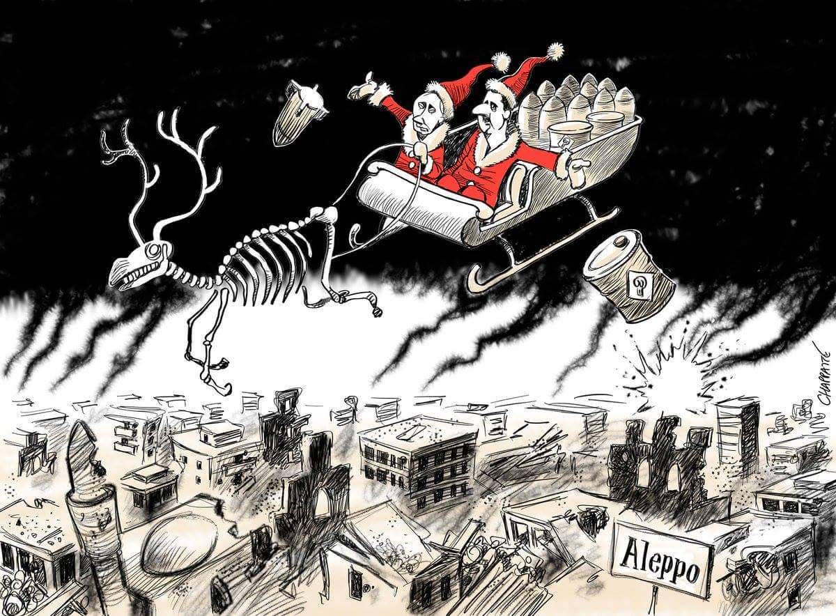 EagleSyrian1's tweet photo. #MerryChristmas #Humanity
#Xmas #Christmas in #Syria .. #Assad & #Putin style.
#AssadWarCrimes #EnoughWithAssad
#UN #Geneva #Astana #Sochi #WhatSyriansWant
#Peace #Freedom #Justice #Accountability #Democracy
#NoSafeEnvironmentWithAssad
#AssadMustGoNow to #TheHague https://t.co/WZQ0hYFMlP