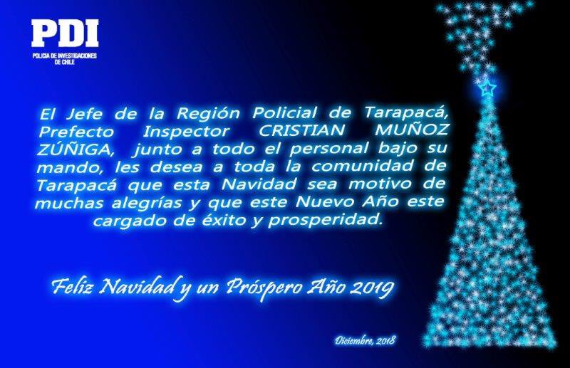 La Región Policial de Tarapacá les desea una muy Feliz Navidad 🎄
