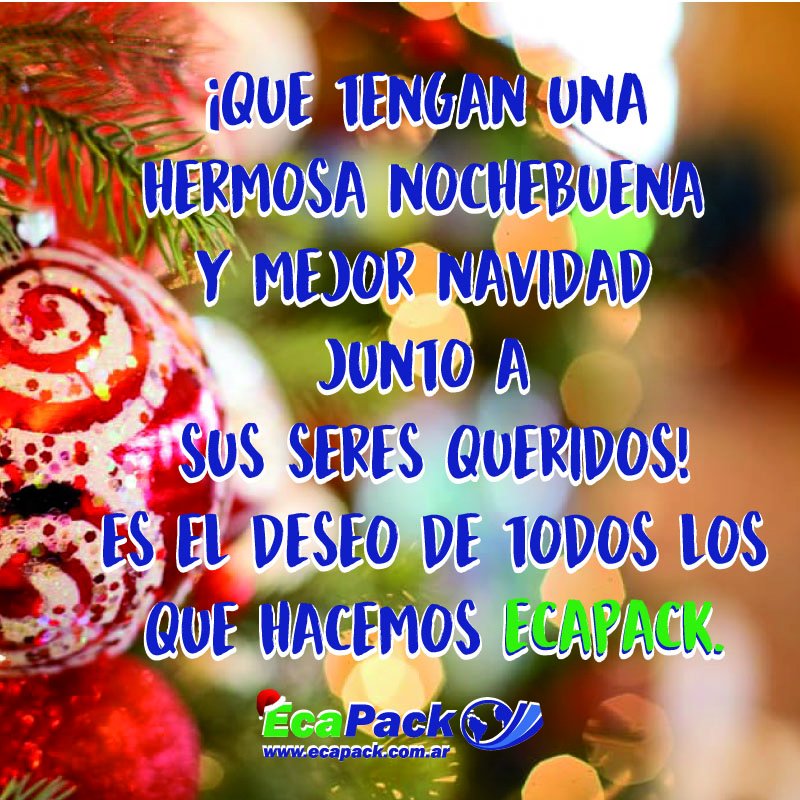 Ecapack_Arg's tweet photo. Todos los que hacemos #EcaPack queremos desearles una hermosa Nochebuena y muy feliz Navidad junto a sus seres queridos. 🎄✨
¡Felicidades! https://t.co/8FGov4UhRN
