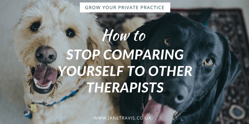 If it feels like other therapists are more successful than you, you really need to read this #Training4Therapists #CounsellorTips #PrivatePractice  janetravis.co.uk/stop-comparing…