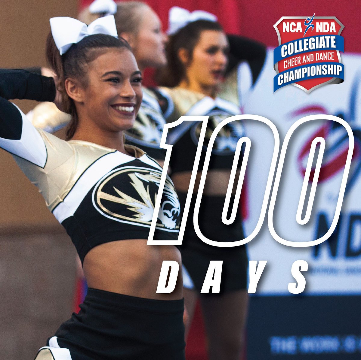 The best gift this holiday season is finding out NCA College Nationals is just 100 days away! 🎁