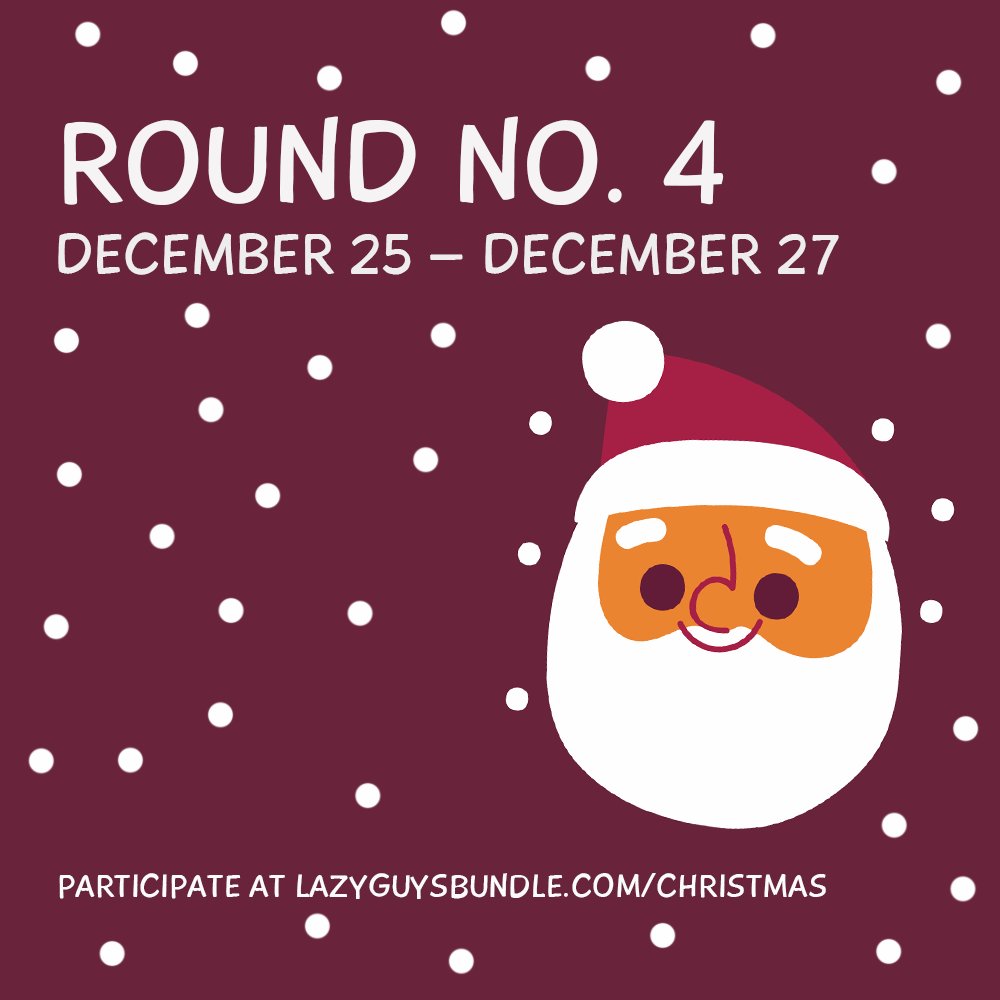 We have the Round No. 4 🎁 of the Lazy Christmas 2018 🎄ready for you 😉 Participate at lazyguysbundle.com/christmas #Christmas #giveaway #gamedev #games #gaming #gamer #pcgaming
