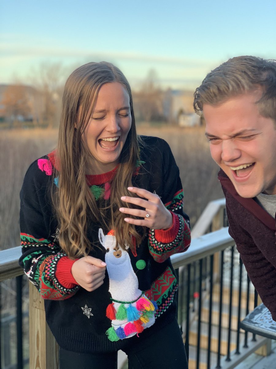 *down on one knee*
“I’m so sorry you’re wearing a llama sweater for this”