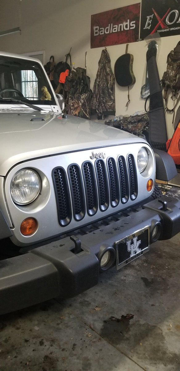 KevinRay65's tweet image. Two of my Christmas gifts this year. New antenna and new grill inserts for Da' Beep. If your wondering were the name for my jeep came from, My 1 and 1/2 yr old grandson named it for me. He couldn't say The Jeep he said Da Beep. I thought it was a good name. What do ya'll think?