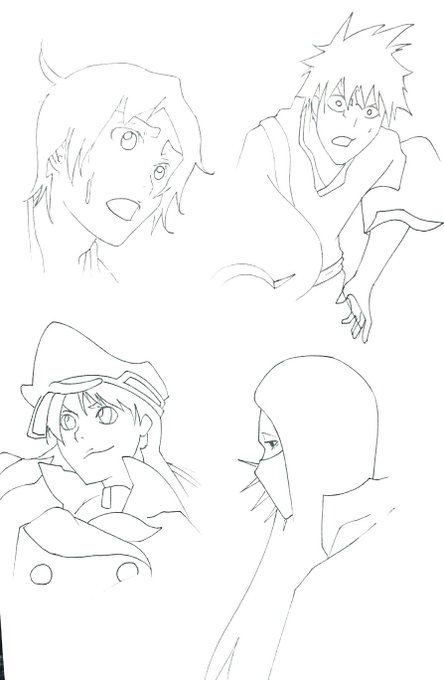 今日最初にやってのせわすれてたBLEACH模写! 