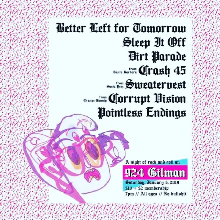 WeAreBLFT's tweet photo. SHOW ANNOUNCEMENT: Come out to 924 Gilman Street in Berkeley, California on January 5th for our ONLY show of this winter season! https://t.co/nQ7n1k2Vuw