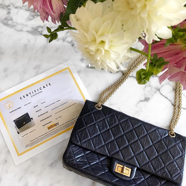 Entrupy's tweet image. What&apos;s the difference between an #Entrupy Certificate of Authenticity and others available on the market? Entrupy is the only Authentication Service that backs theirs with a financial guarantee for the item itself. #techisbetter #authentic