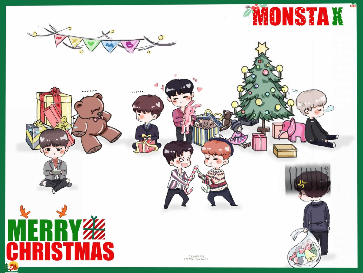 IMWHOYOOLOVE's tweet photo. #몬스타엑스 #MONSTA_X #monstaxfanart #MerryChristmas #MONSTAX #WONHO #원호 

🎄🎄🎄💞 https://t.co/DxWlHsPBqK