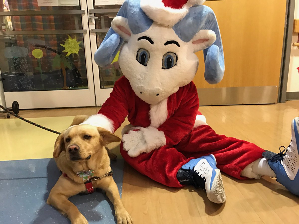 RJ_UNC's tweet photo. @shupirate @DoubleZeroVCU @BananasTBear @Rameses_UNC With a little old driver so lively and quick, I knew in a moment he must be St. Nick! 🎅🎄       #MascotStoryTime https://t.co/FLQoda55Ww