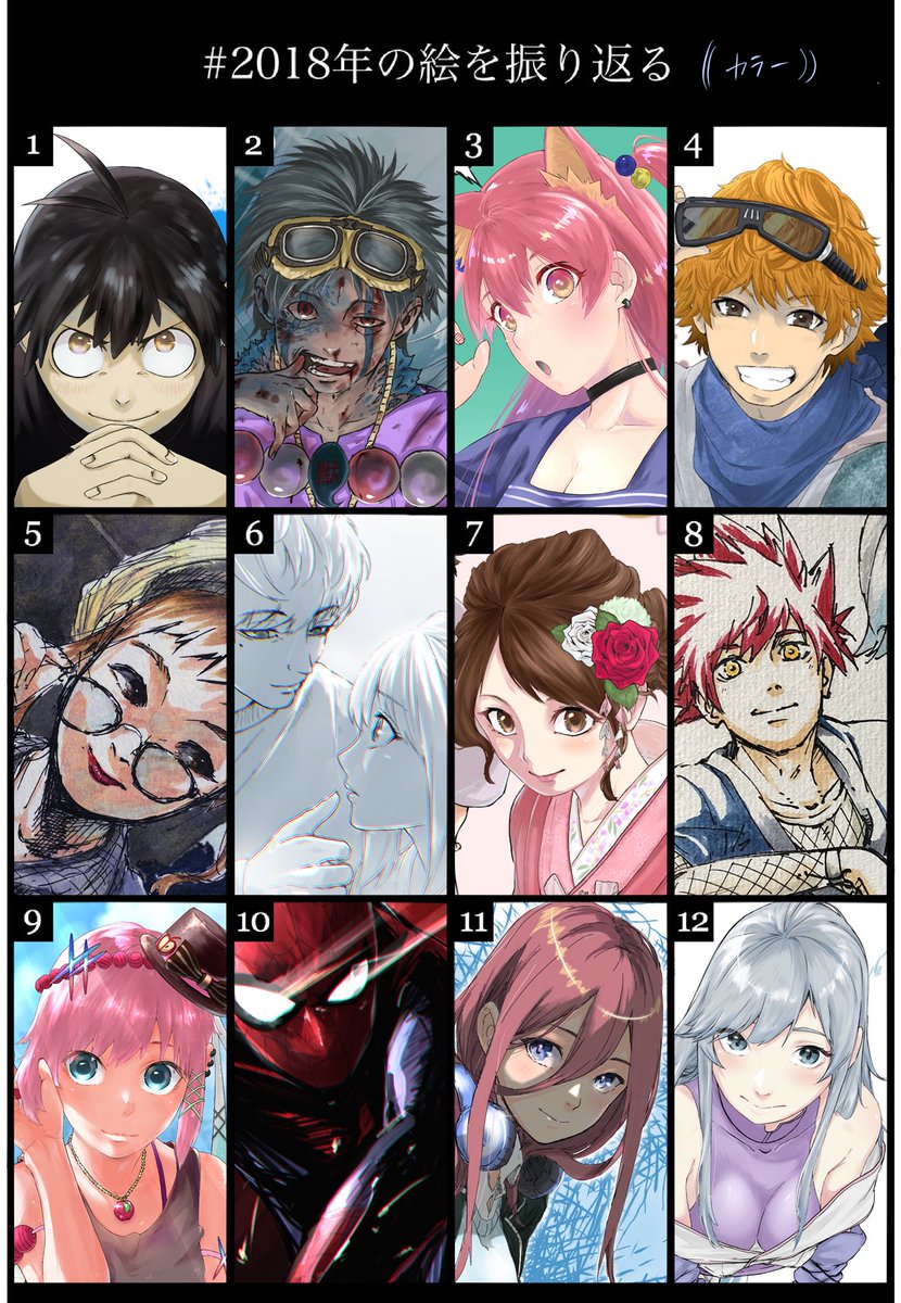 #2018年の絵を振り返る
なるほど!あんま変わってない!! 