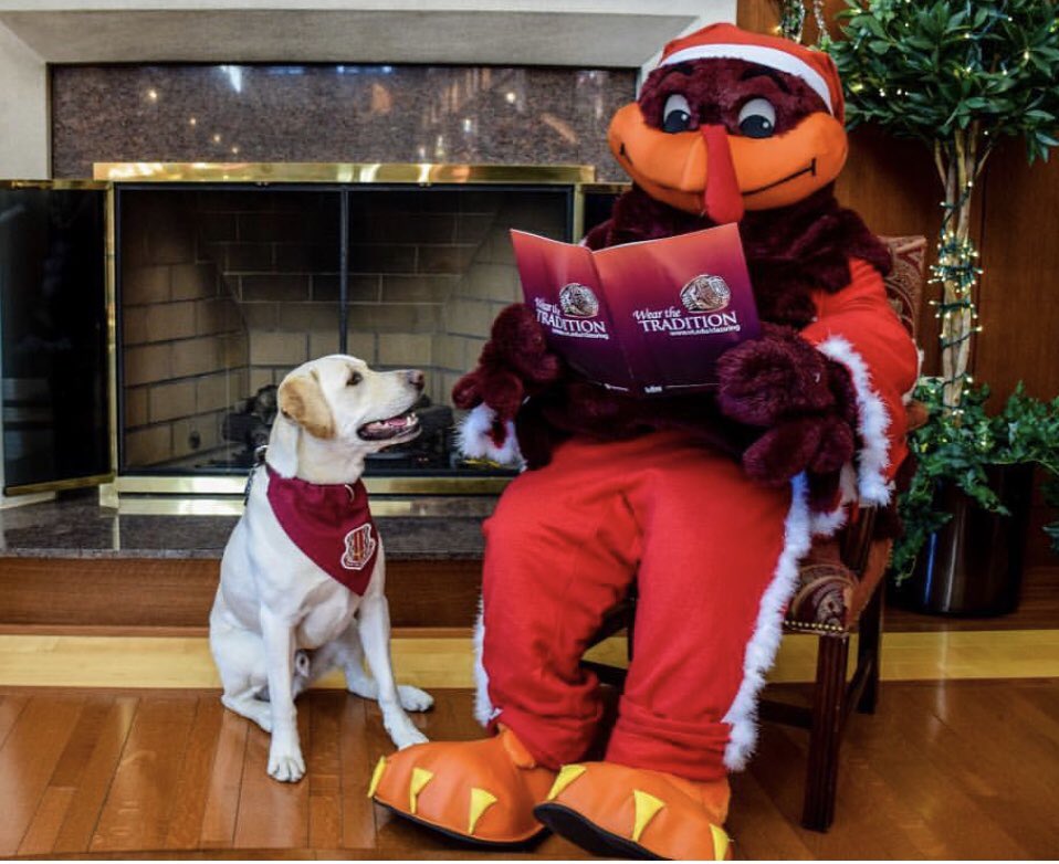 TheHokieBird's tweet photo. @SkidmoreSkids @roscoethelion @AlbertGator @LSUmiketiger @RJ_UNC @shupirate @DoubleZeroVCU @BananasTBear @Rameses_UNC He had a broad face and a little round belly
That shook when he laughed, like a bowl full of jelly. #MascotStoryTime https://t.co/5QpTtYuVSy