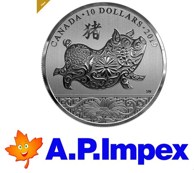ap_impex's tweet image. 1/2 oz. Pure Silver Coin - Year of the Pig (2019) No. 167550
PREVIOUS COIN SOLD OUT! Our most affordable Year of the Pig coin, an ideal gift! 
ap-impex.com
A SUPER CUTE YEAR OF THE PIG DESIGN! 
OUR MOST AFFORDABLE YEAR OF THE PIG COIN! 
CHINESE CHARACTER FOR PIG!