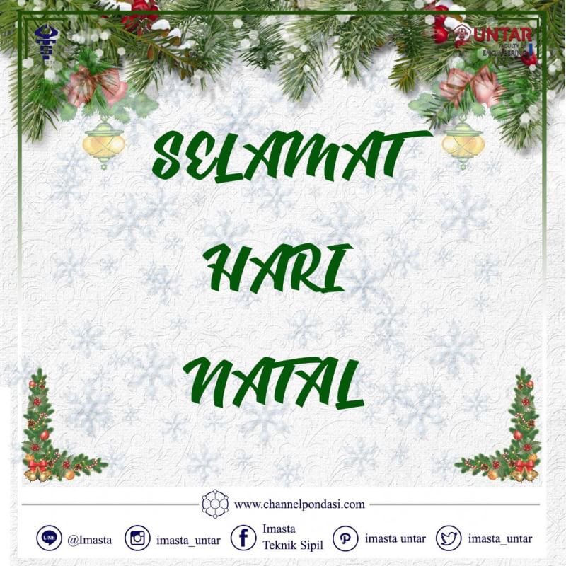 [Hari Raya Natal]

Kami segenap keluarga Ikatan Mahasiswa Sipil Universitas Tarumanagara mengucapkan selamat hari natal  bagi saudara/i yang merayakan.

-IMASTA-