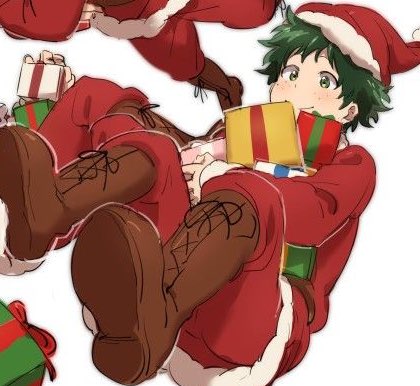 MERRY CHRISTMAS TO EVERYONE, SANTA DEKU WILL COME INTO YOUR HOUSES AND GIVE YOU PRESENTS! 

Yes, even he will go to Villains too.