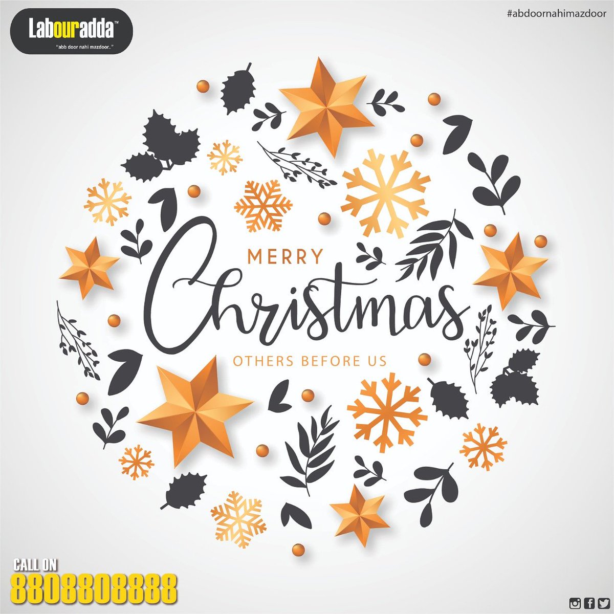 Labouradda's tweet photo. @Labouradda is laid on the foundation of doing something for others- the joy of giving comfort, a solution and the much needed system are the pillars of strength for our endeavour. Resonating
with the Christmas cheer- here is wishing everyone a Merry
Christmas.
#labouradda https://t.co/gPi35Nn32g