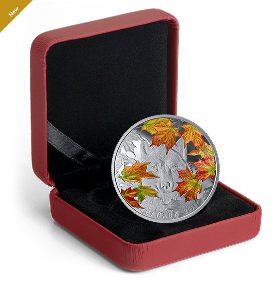 ap_impex's tweet image. 2 oz. Pure Silver Coin - Wily Wolf - Mintage: 4,000 (2019) No. 168462
ap-impex.com
Canada&apos;s fall colours conceal an icon on this wildlife-themed coin! 
Add this gorgeous 2-ounce 99.99% pure silver wolf coin to your collection today!
TWO CANADIAN ICONS ON ONE COIN!