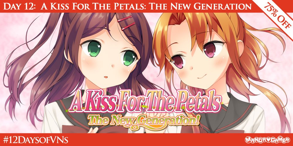 MangaGamer's tweet photo. Only two hours left to get your copy of A Kiss For The Petals: The New Generation for $8.73 (-75%)! #12DaysOfVNs
https://t.co/LJ4DUgiQFu https://t.co/nMB9k2H2AA