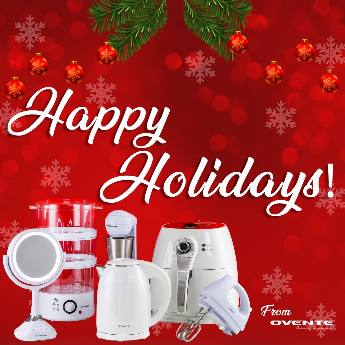 OventeTweets's tweet photo. 'Tis the Season to be Happy!
Wishing you a wonderful holidays with your loved ones from us at Ovente!
#Christmas2018 #OventeHohoholidays #Xmas2018 https://t.co/NqwyavlwTY