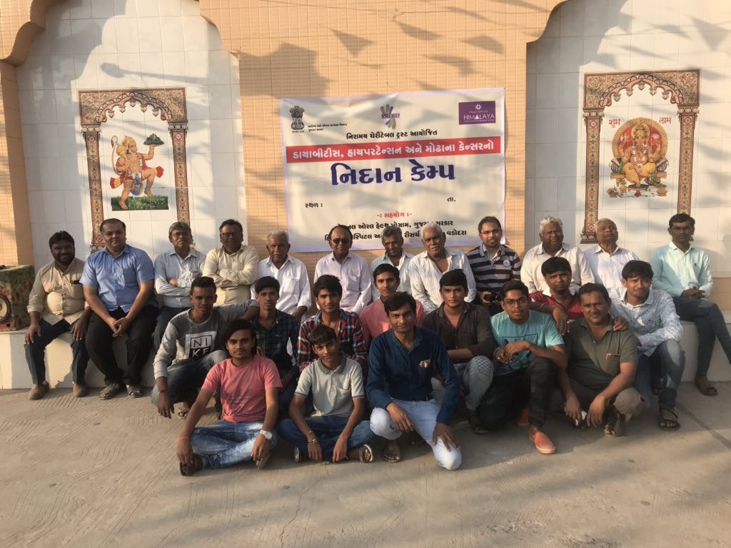 First Oral Cancer Screening camp by Niramay trust in collaboration with Health Department Government of Gujarat.... Screened 180 adults and identified 5 cases of precancerous lesion OSMF... need further strengthening of screening to curb oral cancer menace in Gujarat...