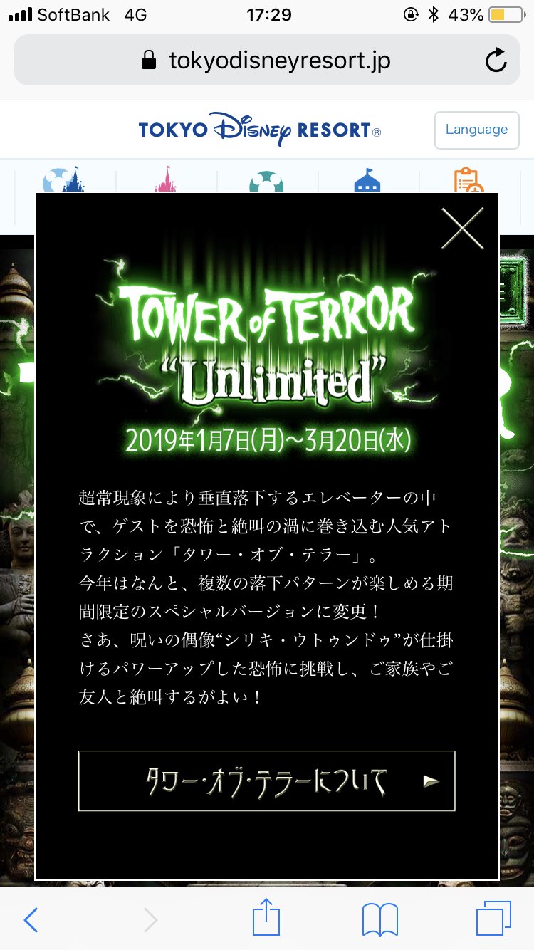 非売品 東京ディズニーシー タワー・オブ・テラープレビュー記念