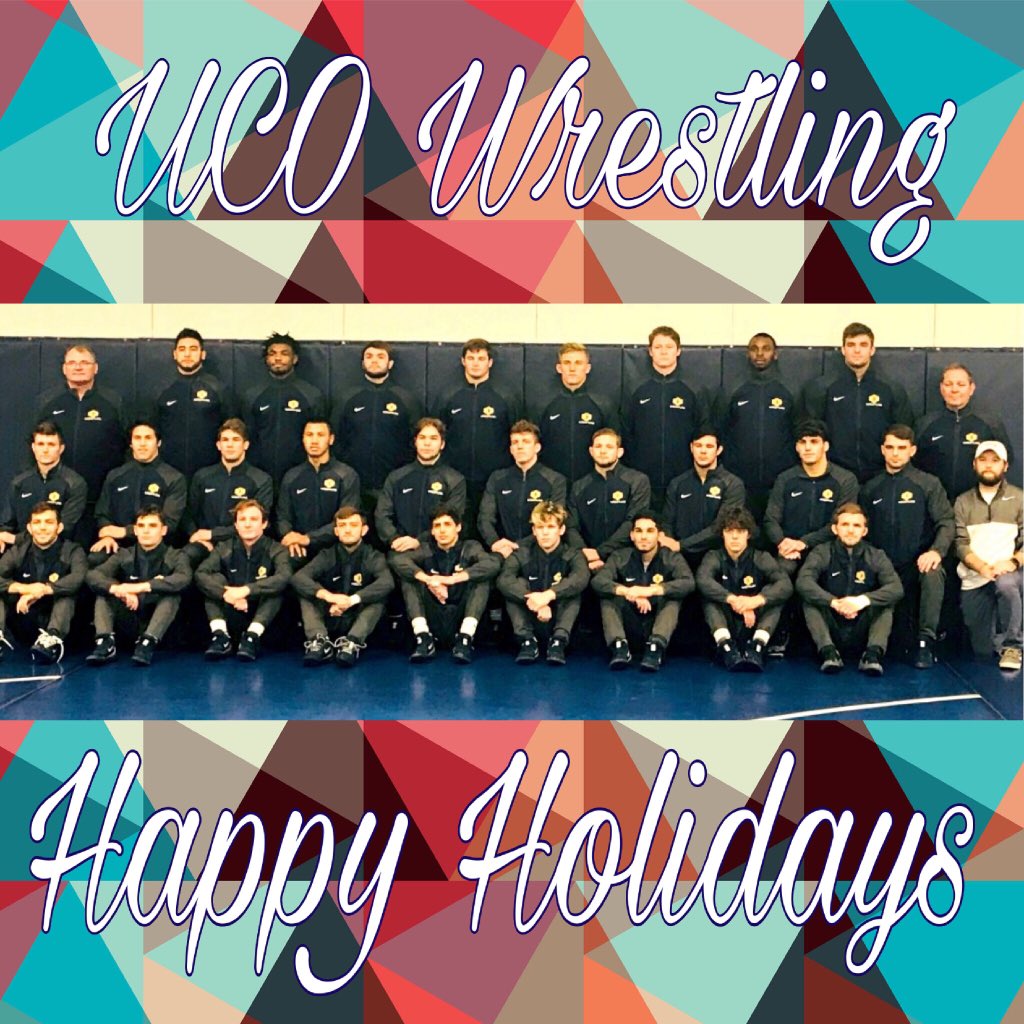 UcoWrestling's tweet photo. Happy Holidays to you and your family from the Broncho Wrestling family! #RollChos https://t.co/EgSY5Mnmp0
