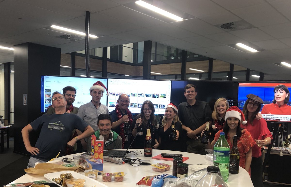 Merry Christmas from the <a href="/nzherald/">nzherald</a> HQ!!! Dream team for St Nick’s big day 🎅🏽🌟🍾