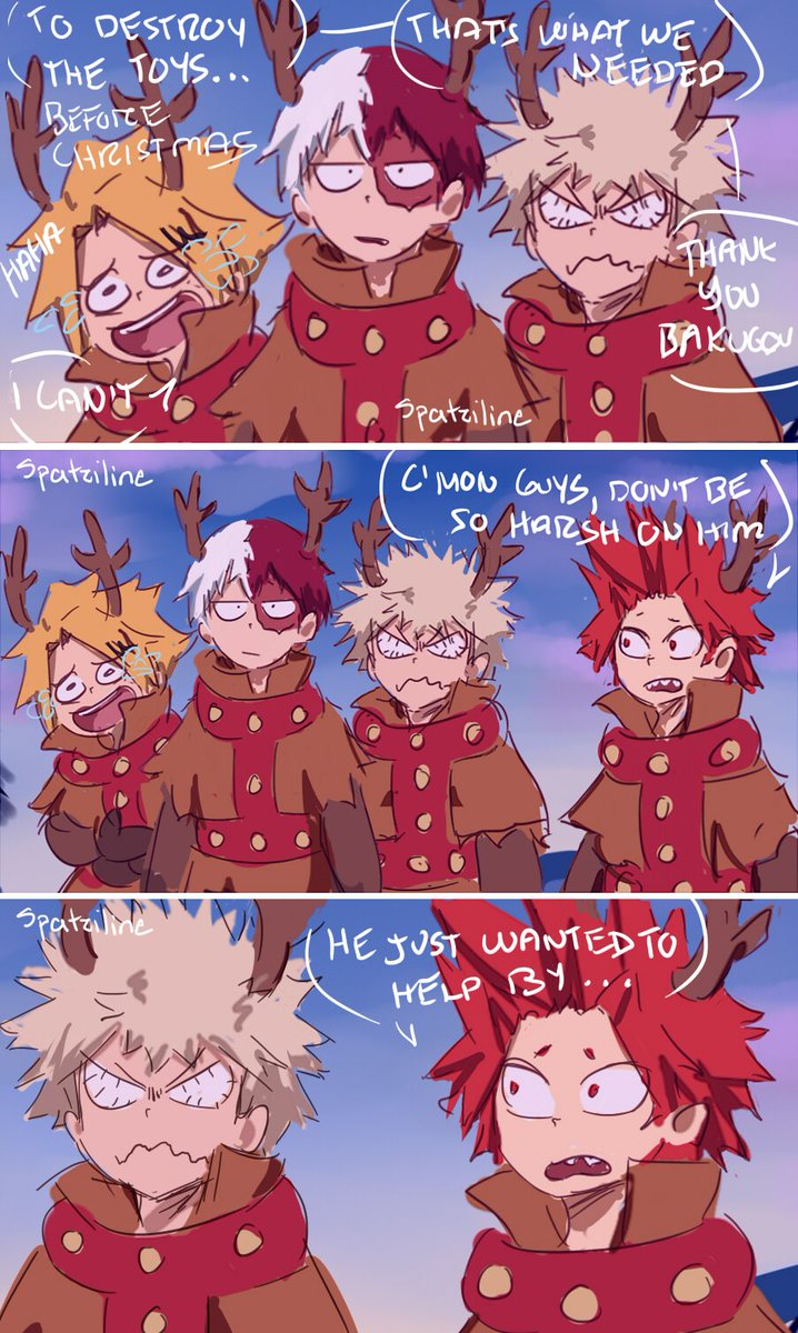 The complete comic! MERRY CHRISTMAS GUYS!!! Poor Bakugou, he just wanted to help lol #MyHeroAcademia
