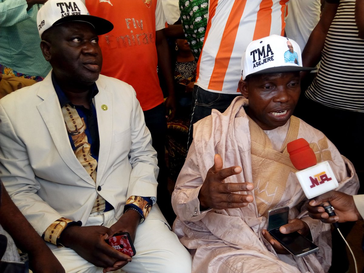 tma_foundation's tweet photo. Team TMA live @adc ADC Flag Off Campaigning, Iseyin, with honourable @tma_foundation Taiwo Michael Akintola himself, former caretaker chairman, Ona Ara LG, Hon Ismaila Akanni (ERE), party chair ADC Egbeda LG, Hon K K Obisesan , leaders and party loyalists. Ooooo Ti Laud Juuuuu. https://t.co/2tUyf9bhk1