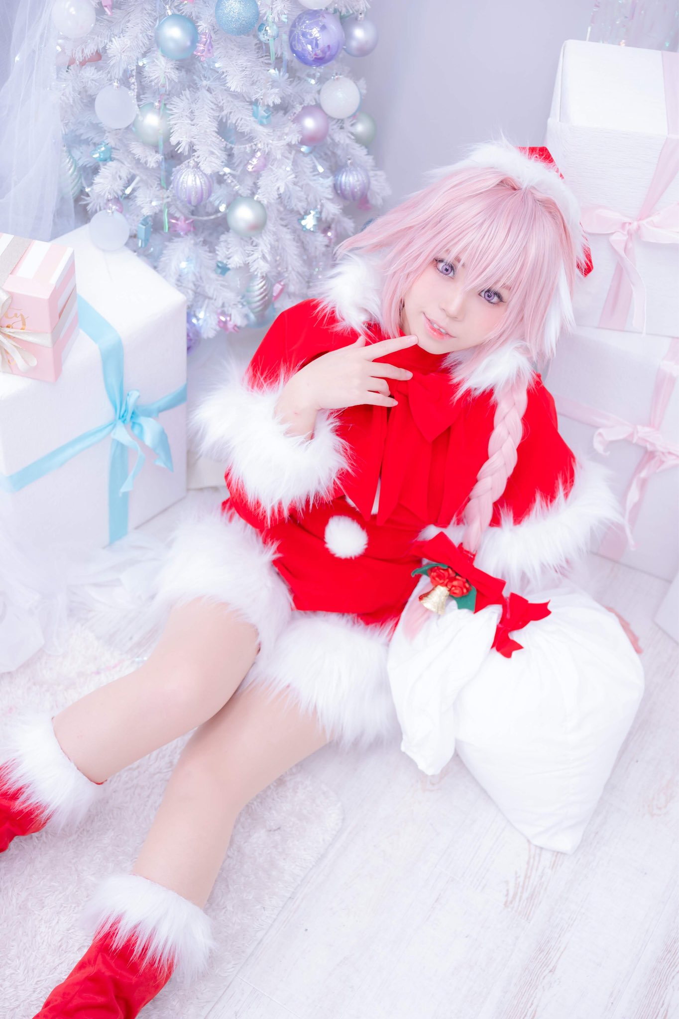 画像,【Fate/コスプレ】サンタ🎁アストルフォ🎀Merry Xmas🎀Photo shinさん https://t.co/skAesjm6Kf…