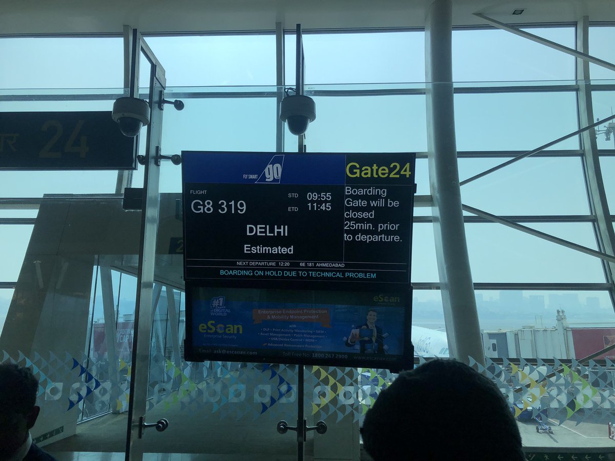 prithviraj_dev's tweet photo. Hi @goairlinesindia my flight from Bombay to Delhi has been delayed twice since the morning.

Original departure was 955 am, I’m still at the airport along lots of angry customers and it’s noon.

No clarity from your staff on what’s going to happen next. 

Mere refund won’t do. https://t.co/JFCfG3LmTr