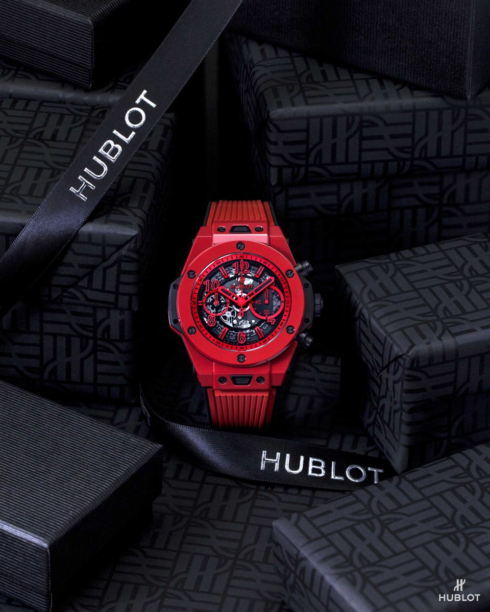 Hublot's tweet photo. Wishing you a festive Holiday Season! #BigBangUnico Red Magic. https://t.co/IbVIWFA8vX