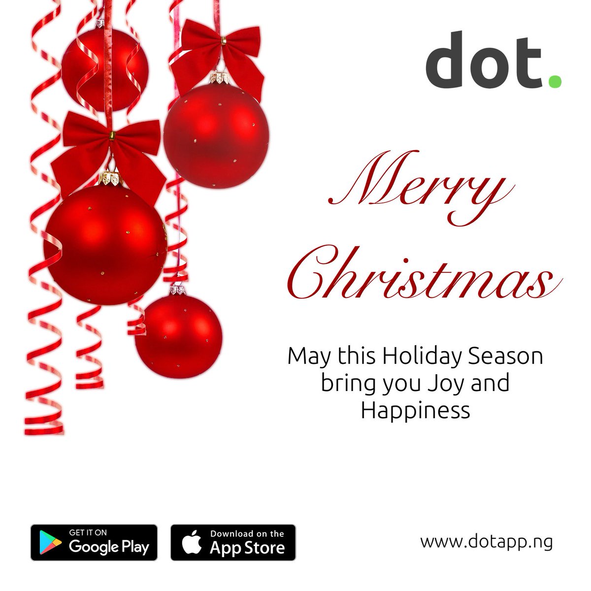 MyDotApp's tweet photo. May this Holiday Season bring you Joy and Happiness - Merry Christmas #MerryChristmas #MyDotApp https://t.co/59nYpLwIat