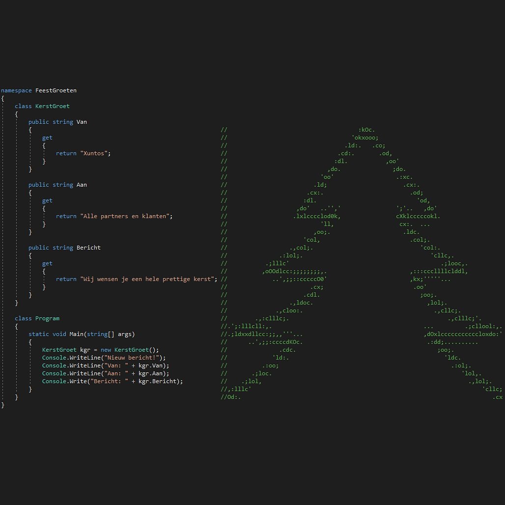 Nieuw bericht!
Van: Xuntos
Aan: Alle partners en klanten
Bericht: Wij wensen je een hele prettige kerst